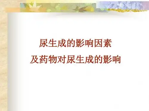影响尿生成的因素实验