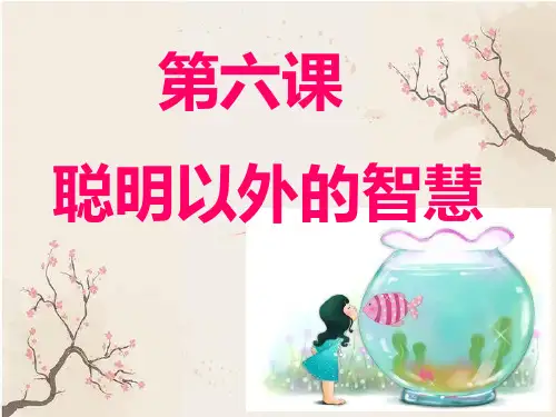 聪明以外的智囊PPT教学课件