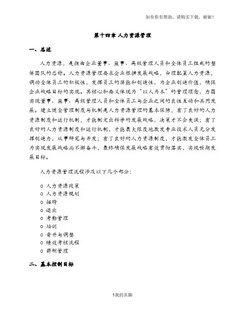 人力资源管理培训课件(DOCX 41页)