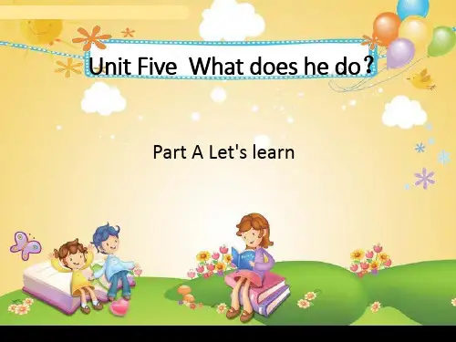 人教PEP版英语六年级上册Unit 5 Part A Let's learn课件