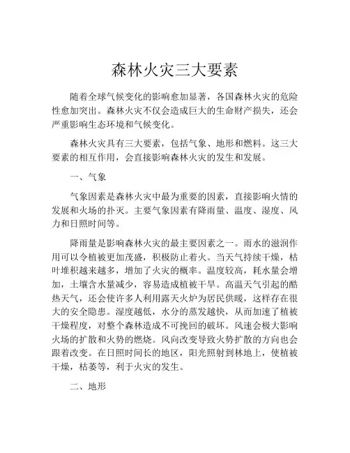 森林火灾三大要素