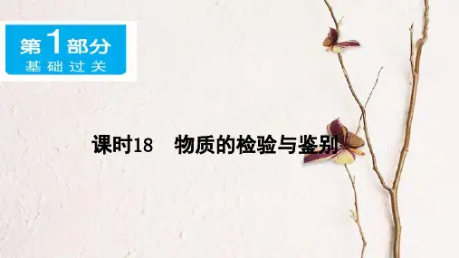 广东省中考化学 第一部分 基础过关 课时18 物质的检验与鉴别课件.ppt
