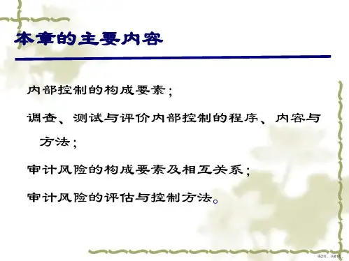 内部控制与审计风险课件PPT61页