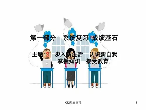 2018年中考政治 第一部分 系统复习 成绩基石 主题2 步入新生活 认识新自我