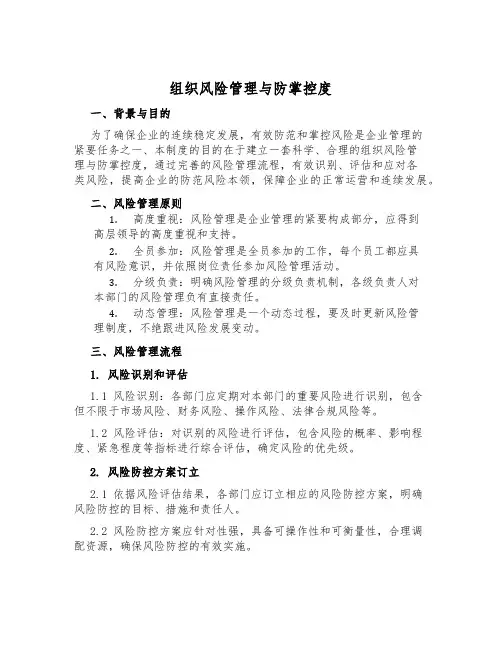 组织风险管理与防控制度