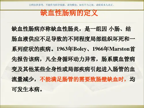 缺血性肠病医学知识课件