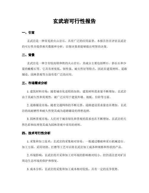 玄武岩可行性报告