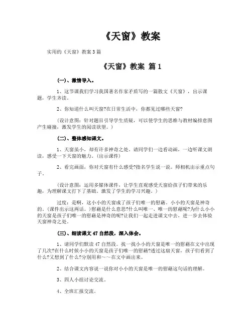 《天窗》教案-13