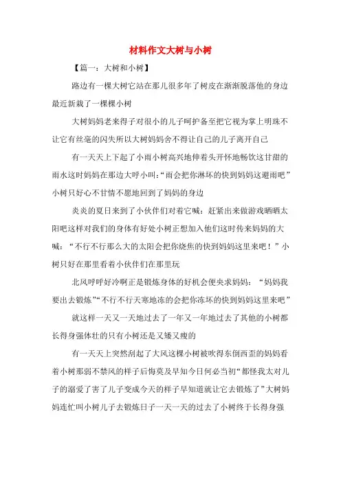 材料作文大树与小树