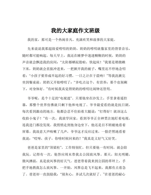 我的大家庭作文班级