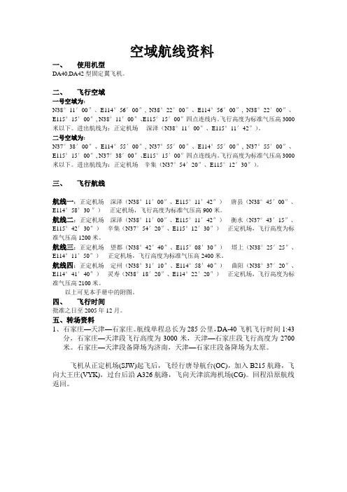 空域航线资料