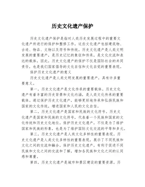 历史文化遗产保护