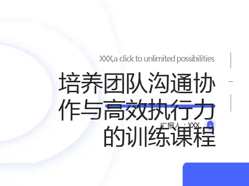 培养团队沟通协作与高效执行力的训练课程