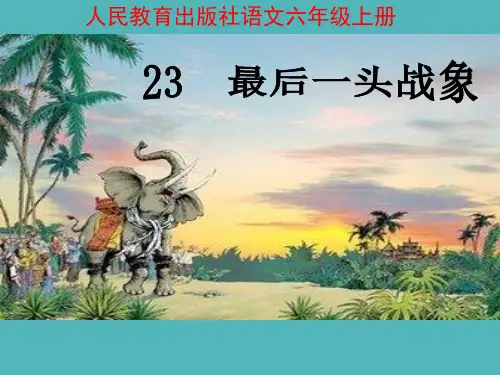 部编六年级上人教《23 最后一头战象》PPT课件 一等奖新名师优质课获奖比赛公开免费下载