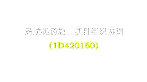 一建【民航】216 民航机场施工项目组织协调