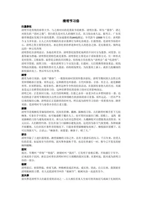 清明节习俗