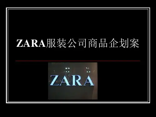 ZARA服装公司商品企划案