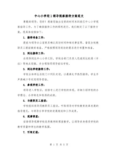 中心小学迎l领导视察接待方案范文(三篇)