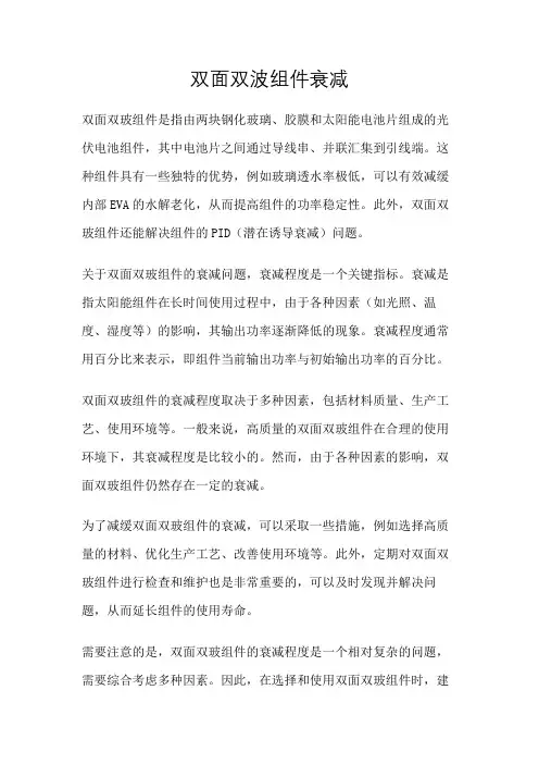 双面双波组件衰减