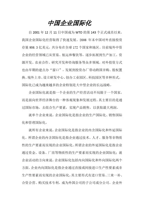中国企业国际化(安踏案例)