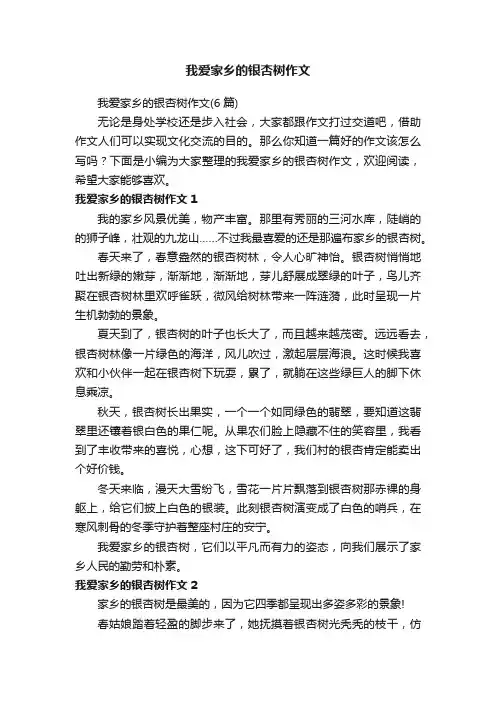 我爱家乡的银杏树作文