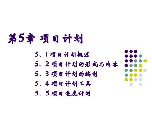 项目进度计划  ppt课件