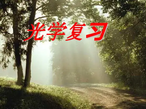 九年级物理《光学》ppt复习课件