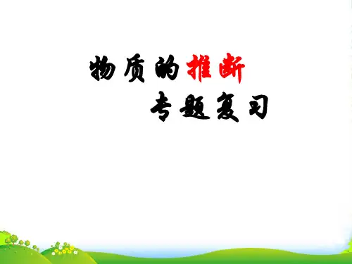 人教版九年级上册物质的推断 专题复习课件 (共19张PPT)