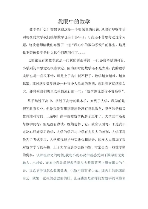 我眼中的数学