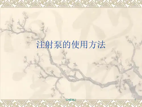 注射泵的使用PPT课件