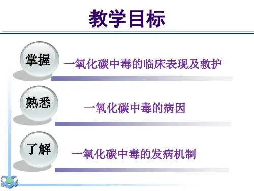 一氧化碳中毒的急救护理PPT课件