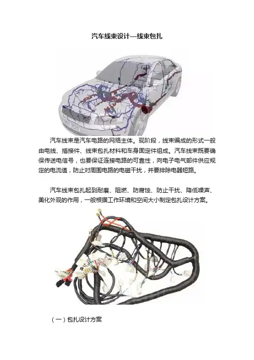 汽车线束设计—线束包扎