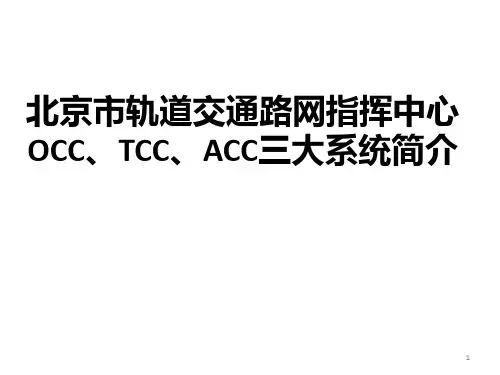 北京市轨道交通路网指挥中心三大系统PPT课件