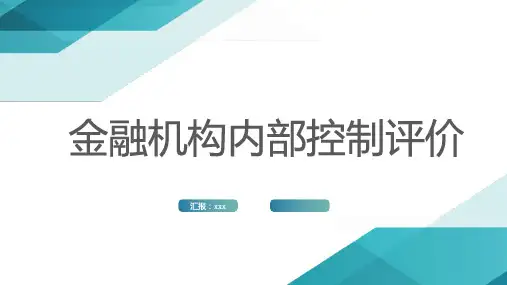 金融机构内部控制评价(修正)