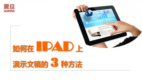 在IPAD上演示文稿的3种方法