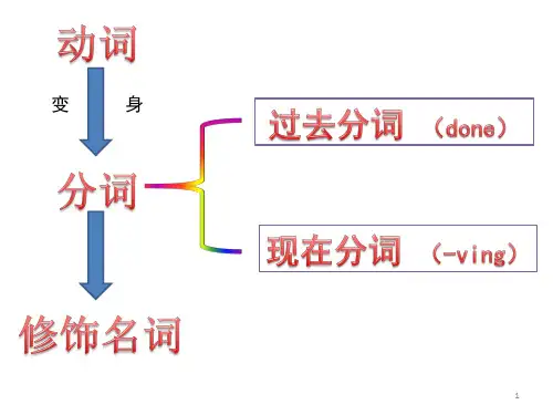现在分词和过去分词做定语ppt课件