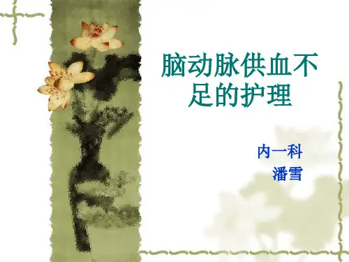 脑动脉供血不足PPT课件