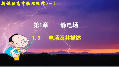 2022-2021学年高二物理鲁科版选修3-1：1.3 电场及其描述 课件2 