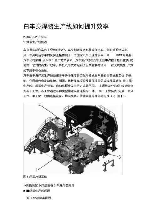白车身焊装生产线如何提升效率
