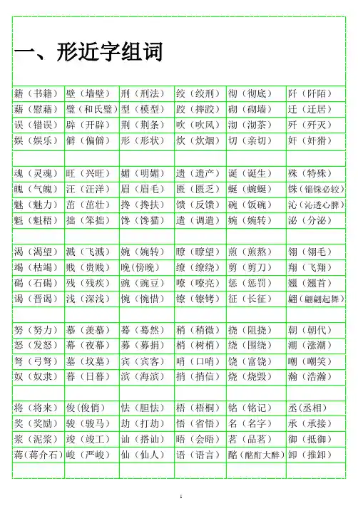 小学语文形近字组词大全[1]