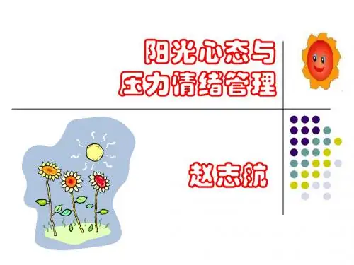 阳光心态与压力情绪管理-赵志航