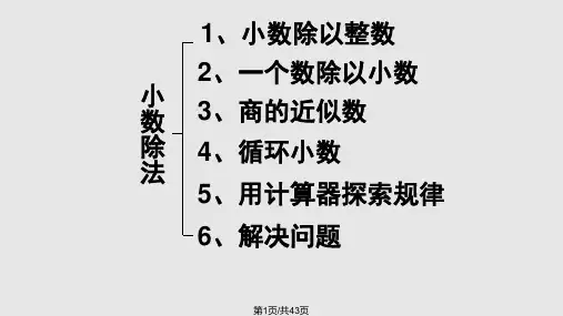 人教五年级上小数除法整理与复习PPT课件