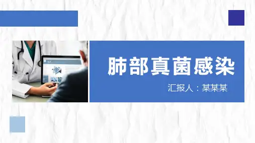 医院医疗机构肺部真菌感染培训PPT