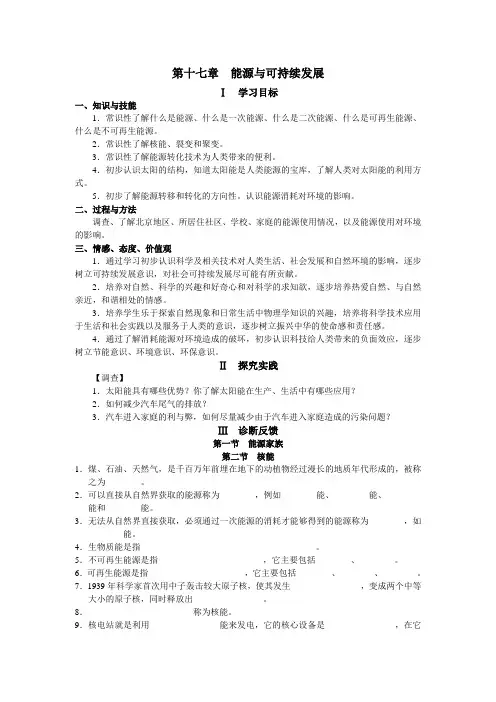 第十七章  能源与可持续发展