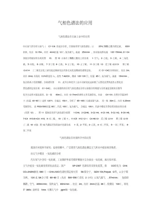 气相色谱法的应用汇总