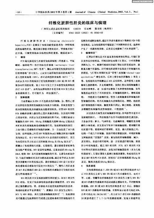 纤维化淤胆性肝炎的临床与病理
