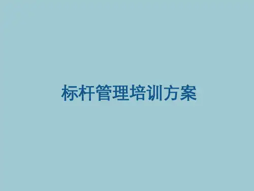标杆管理经典实用课件：标杆管理培训方案