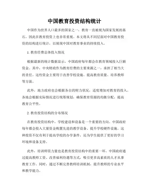 中国教育投资结构统计
