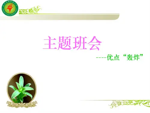 优点轰炸主题班会设计