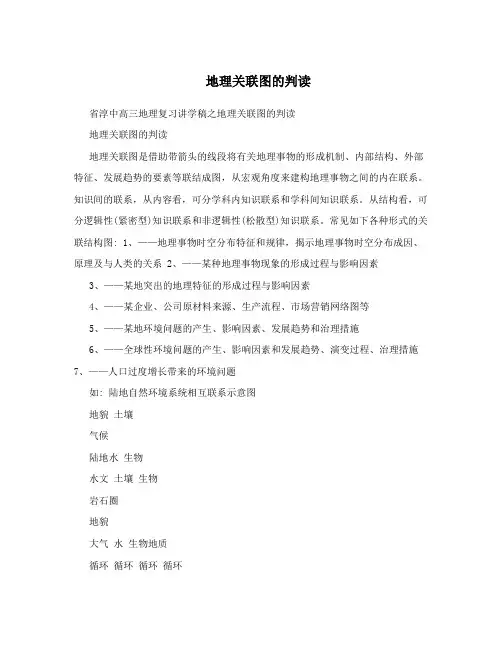 地理关联图的判读